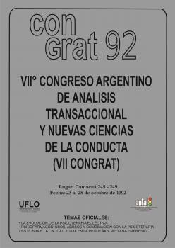 Actas del VII Congreso Argentino de Análisis Transaccional y Nuevas Ciencias de la Conducta