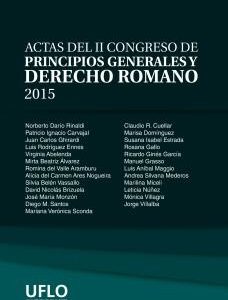 Actas del II Congreso de Principios Generales y Derecho Romano